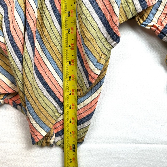 Lovestitch Halter Multi-Colored Stripe Low Back Asymmetrical Dress Beach Resort - Picture 8 of 8
